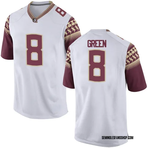 Men's Nike Renardo Green Florida State Seminoles Replica White Football College Jersey