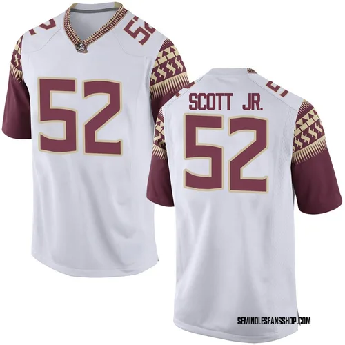 Men's Nike Robert Scott Jr. Florida State Seminoles Replica White Football College Jersey