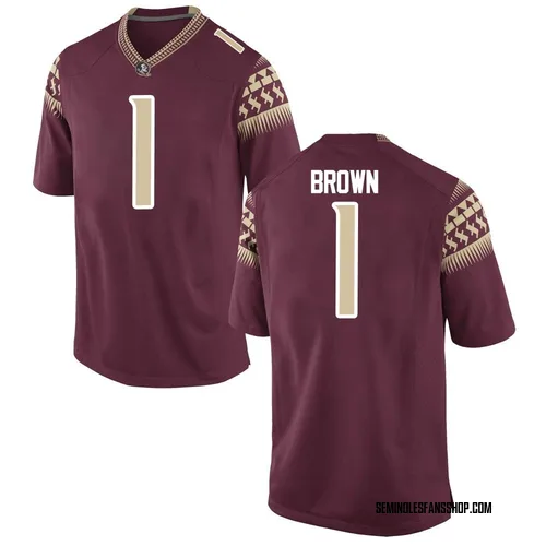 Men's Nike Shyheim Brown Florida State Seminoles Replica Brown Garnet Football College Jersey