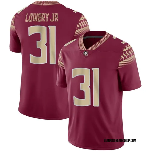 Men's Nike Solomon Lowery Jr. Florida State Seminoles Game Garnet Football Jersey