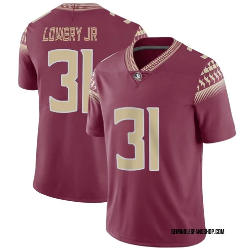 Men's Nike Solomon Lowery Jr. Florida State Seminoles Limited Garnet Football Jersey