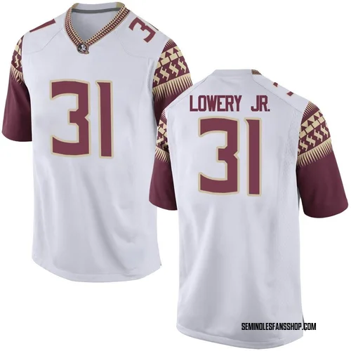 Men's Nike Solomon Lowery Jr. Florida State Seminoles Replica White Football College Jersey