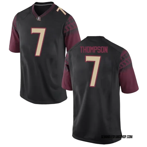 Men's Nike Stefon Thompson Florida State Seminoles Replica Black Football College Jersey