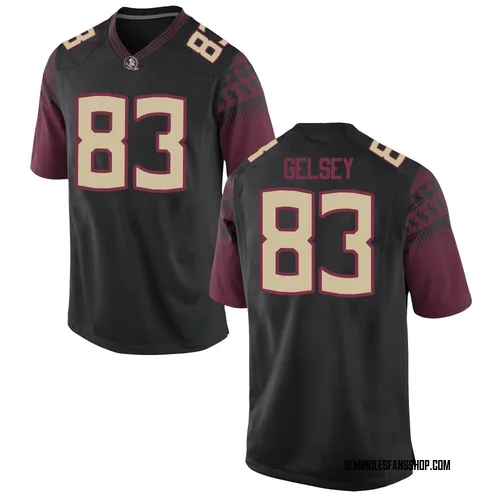 Men's Nike Tae'Shaun Gelsey Florida State Seminoles Game Black Football College Jersey