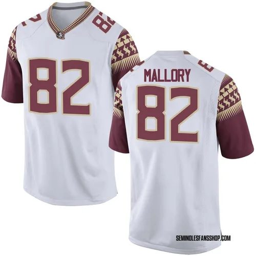 Men's Nike Teriq Mallory Florida State Seminoles Game White Football College Jersey