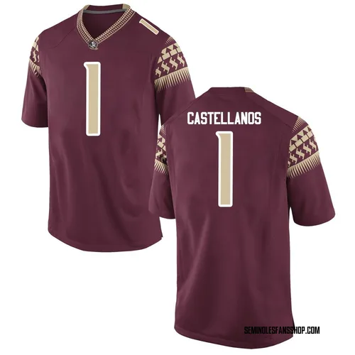 Men's Nike Tommy Castellanos Florida State Seminoles Replica Garnet Football College Jersey