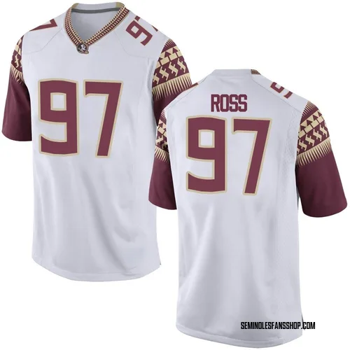 Men's Nike William Ross Florida State Seminoles Game White Football College Jersey