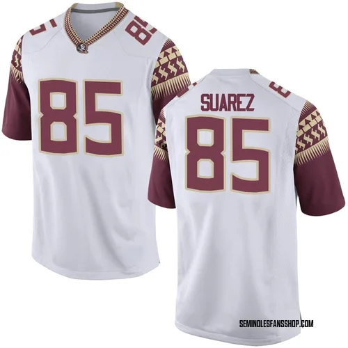 Men's Nike Willy Suarez Florida State Seminoles Game White Football College Jersey