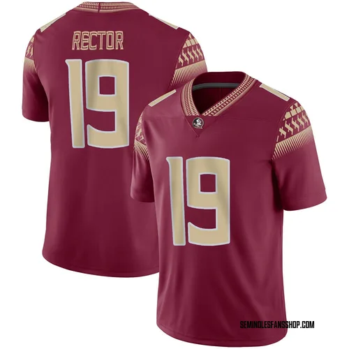 Men's Nike Wyatt Rector Florida State Seminoles Game Garnet Football Jersey