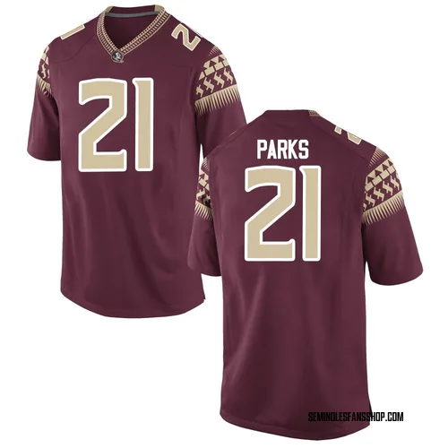 Men's Nike Zay Parks Florida State Seminoles Game Garnet Football College Jersey