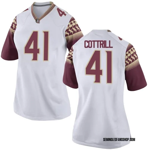 Women's Nike AJ Cottrill Florida State Seminoles Replica White Football College Jersey