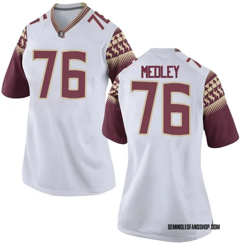 Women's Nike Adrian Medley Florida State Seminoles Game White Football College Jersey