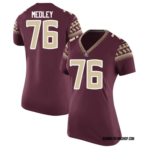 Women's Nike Adrian Medley Florida State Seminoles Replica Garnet Football College Jersey
