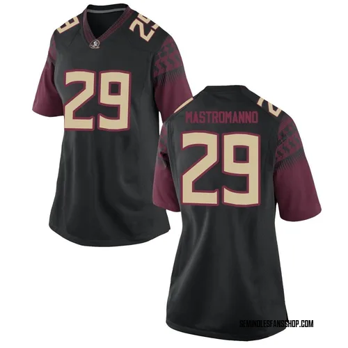 Women's Nike Alex Mastromanno Florida State Seminoles Game Black Football College Jersey