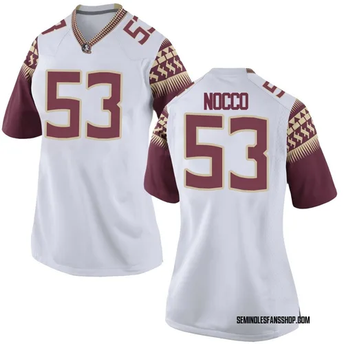 Women's Nike Alex Nocco Florida State Seminoles Replica White Football College Jersey