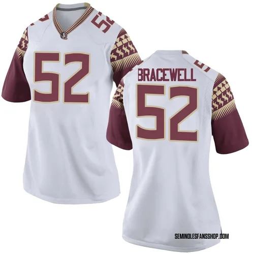 Women's Nike Ashton Bracewell Florida State Seminoles Replica White Football College Jersey