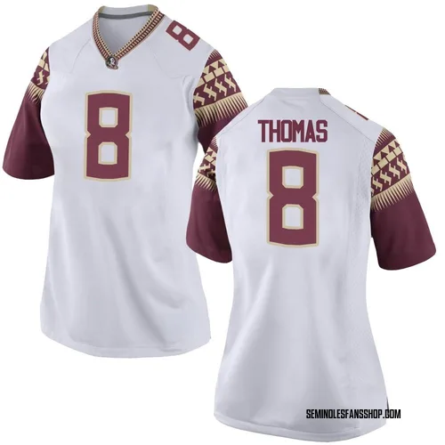 Women's Nike Azareye'h Thomas Florida State Seminoles Game White Football College Jersey