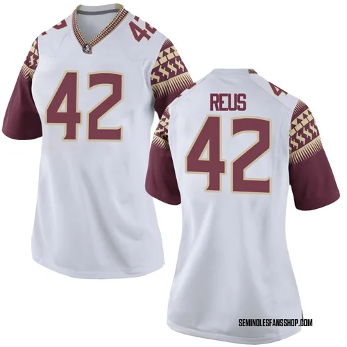 Women's Nike Brunno Reus Florida State Seminoles Game White Football College Jersey
