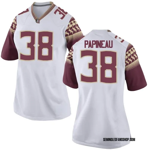 Women's Nike Cade Papineau Florida State Seminoles Replica White Football College Jersey