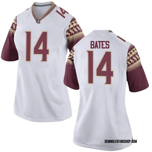 Women's Nike Cai Bates Florida State Seminoles Game White Football College Jersey