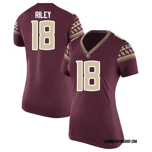 Women's Nike Cam Riley Florida State Seminoles Game Garnet Football College Jersey