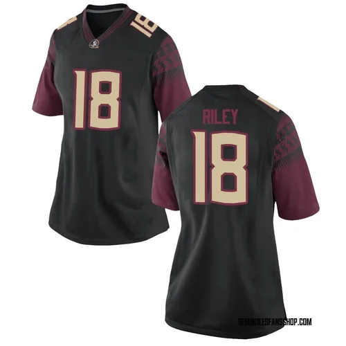 Women's Nike Cam Riley Florida State Seminoles Replica Black Football College Jersey