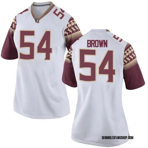Women's Nike Chastan Brown Florida State Seminoles Replica White Football College Jersey