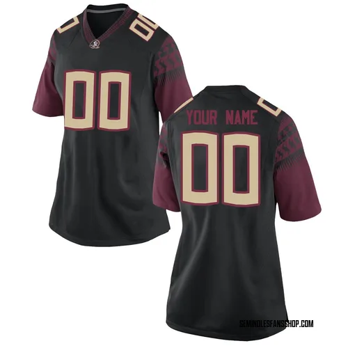 Women's Nike Custom Florida State Seminoles Game Black Football College Jersey