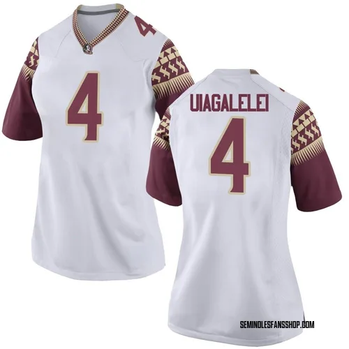 Women's Nike DJ Uiagalelei Florida State Seminoles Game White Football College Jersey