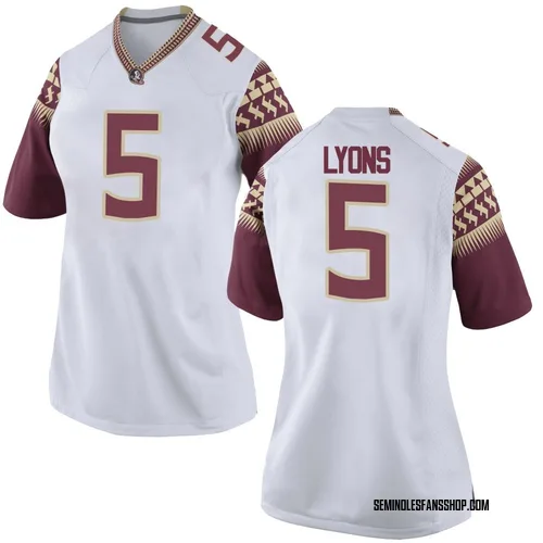 Women's Nike Daniel Lyons Florida State Seminoles Game White Football College Jersey