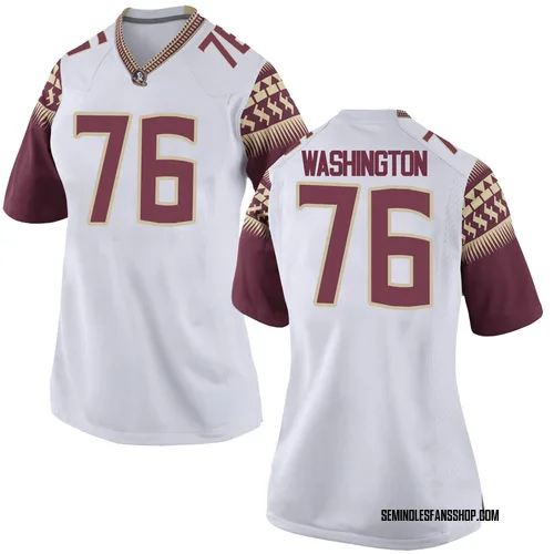 Women's Nike Darius Washington Florida State Seminoles Game White Football College Jersey