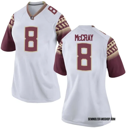 Women's Nike Deante McCray Florida State Seminoles Replica White Football College Jersey