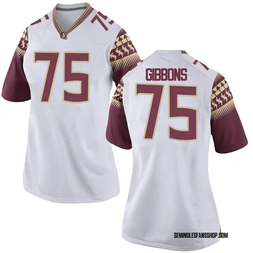 Women's Nike Dillan Gibbons Florida State Seminoles Replica White Football College Jersey