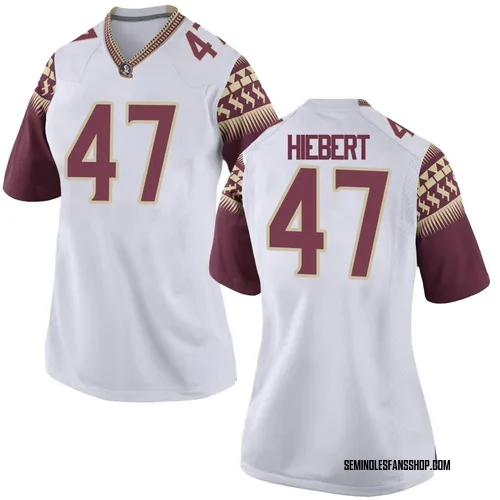 Women's Nike Donny Hiebert Florida State Seminoles Game White Football College Jersey