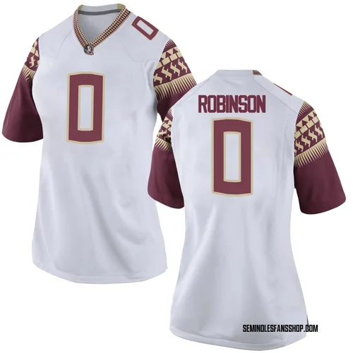 Women's Nike Duce Robinson Florida State Seminoles Game White Football College Jersey