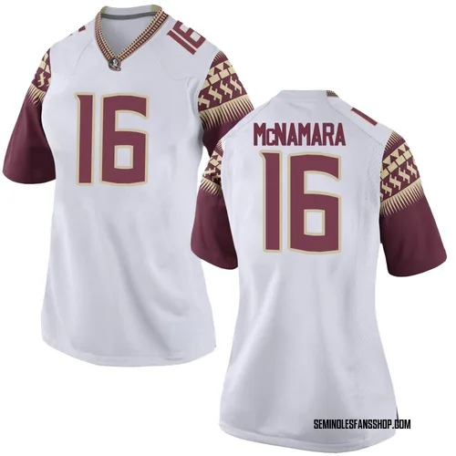 Women's Nike Dylan McNamara Florida State Seminoles Replica White Football College Jersey