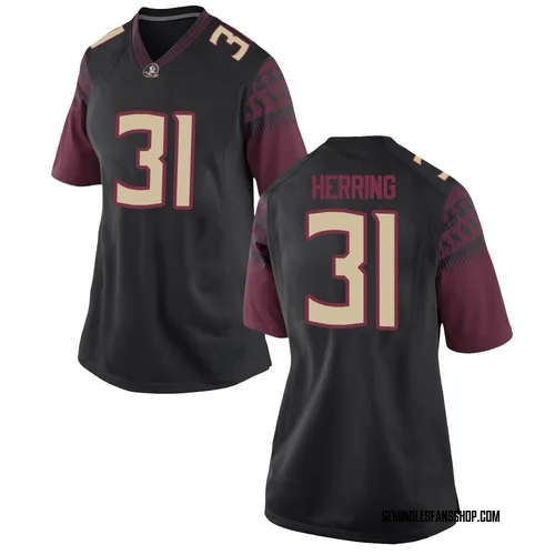 Women's Nike Elijah Herring Florida State Seminoles Game Black Football College Jersey