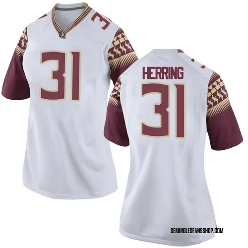 Women's Nike Elijah Herring Florida State Seminoles Replica White Football College Jersey