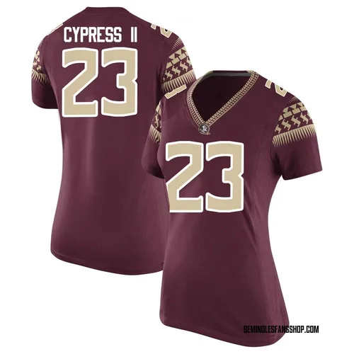 Women's Nike Fentrell Cypress II Florida State Seminoles Game Garnet Football College Jersey