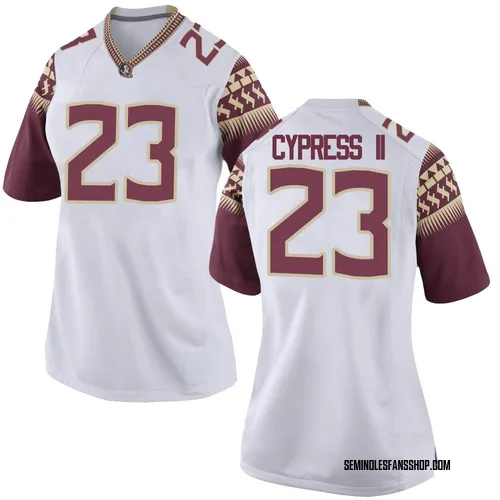 Women's Nike Fentrell Cypress II Florida State Seminoles Game White Football College Jersey