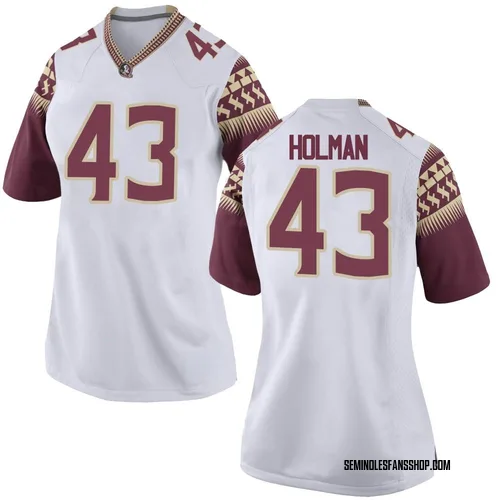 Women's Nike Gav Holman Florida State Seminoles Game White Football College Jersey