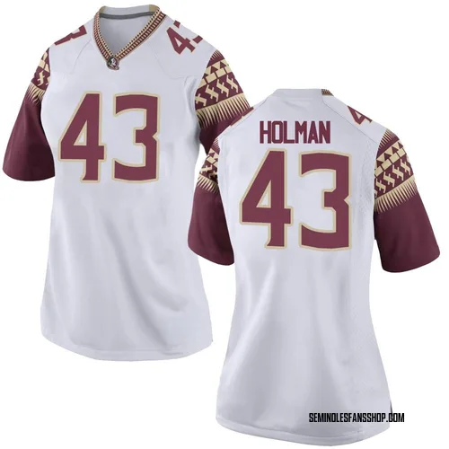 Women's Nike Gav Holman Florida State Seminoles Replica White Football College Jersey
