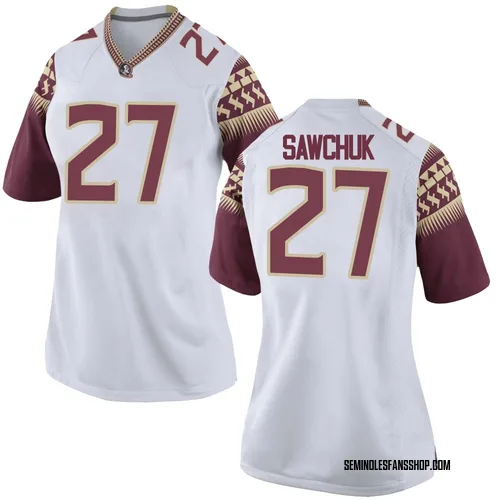 Women's Nike Gavin Sawchuk Florida State Seminoles Replica White Football College Jersey