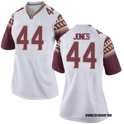 Women's Nike Jaden Jones Florida State Seminoles Replica White Football College Jersey