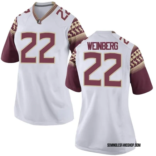 Women's Nike Jake Weinberg Florida State Seminoles Game White Football College Jersey