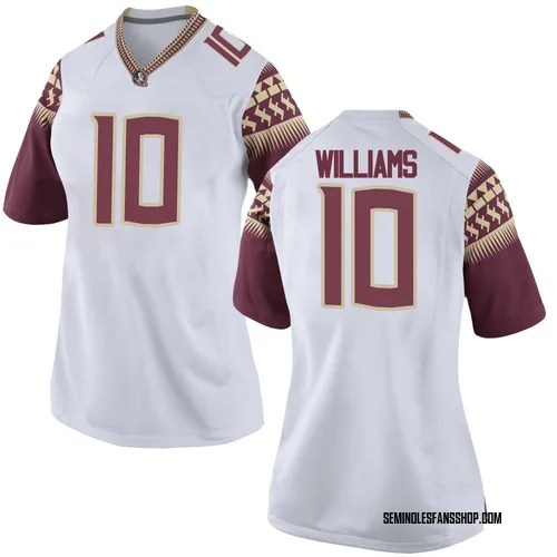 Women's Nike James Williams Florida State Seminoles Replica White Football College Jersey