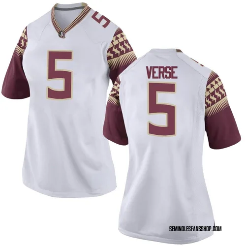 Women's Nike Jared Verse Florida State Seminoles Game White Football College Jersey