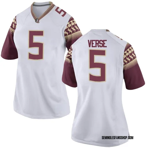 Women's Nike Jared Verse Florida State Seminoles Replica White Football College Jersey