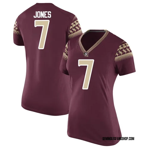 Women's Nike Jarrian Jones Florida State Seminoles Game Garnet Football College Jersey