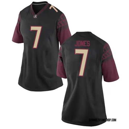 Women's Nike Jarrian Jones Florida State Seminoles Replica Black Football College Jersey